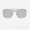 Square Shield Herren-Sonnenbrille aus Metall